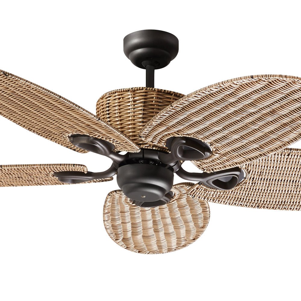 Hamilton 52" 5 Blade Palm Ceiling Fan Only Old Bronze - MHF135OB Martec, FANS, mhf135ob
